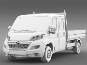 citroen jumper crew cab truck 2016 3D Model