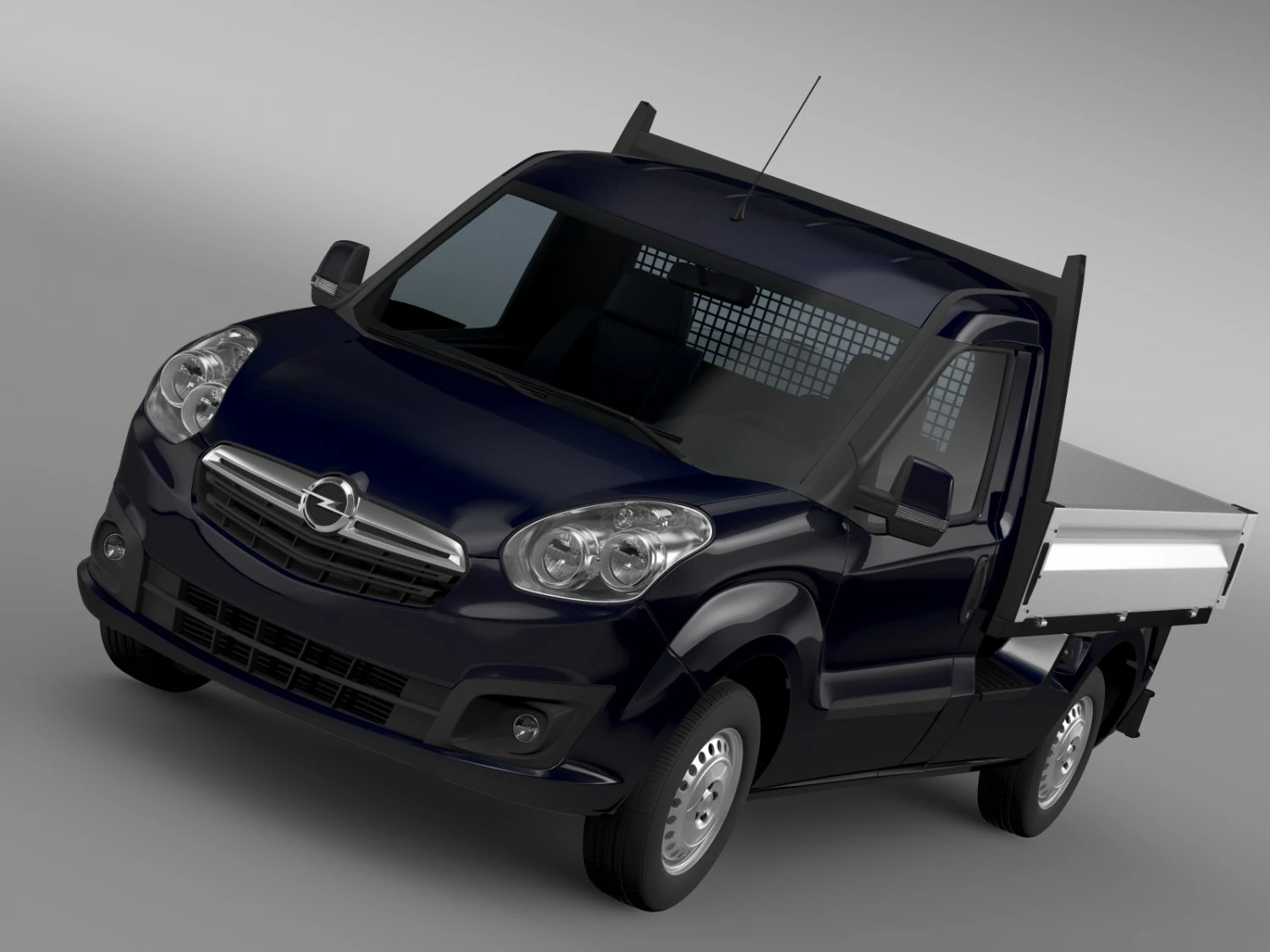 opel combo tipper 2015 3D Model .c4d .max .obj .3ds .fbx .stl .blend