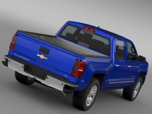 chevrolet silverado ltz z71 crew cab gmtk2 sh bo 3D 모델