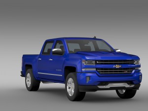 chevrolet silverado ltz z71 crew cab gmtk2 sh bo 3D 모델