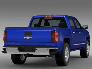 chevrolet silverado ltz z71 crew cab gmtk2 sh bo 3D 모델