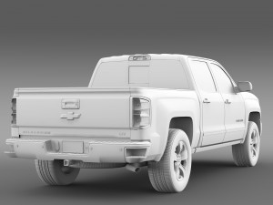 chevrolet silverado ltz z71 crew cab gmtk2 sh bo 3D 모델