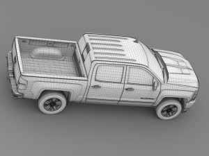 chevrolet silverado ltz z71 crew cab gmtk2 sh bo 3D 모델