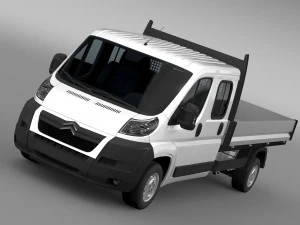 caminhão com cabine dupla citroen relé 2009-2014 Modelo 3D