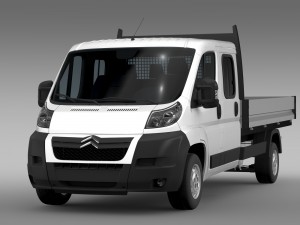 citroen relay crew cab truck 2009-2014 Modelo 3D
