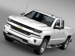 chevrolet silverado ltz z71 double cab gmtk2 st 3D Model