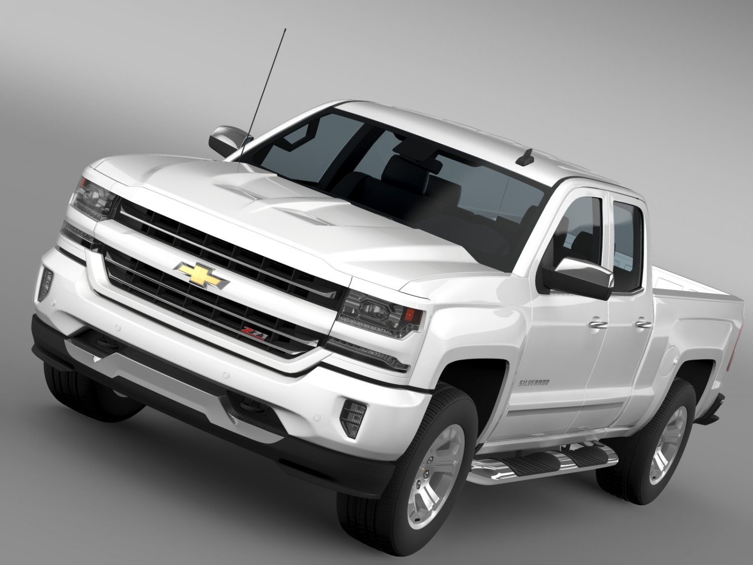Chevrolet Silverado Ltz Z71 Double Cab Gmtk2 St 3d Model In