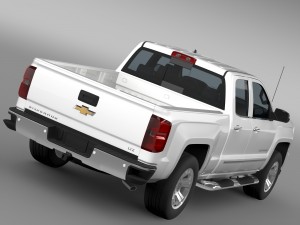 chevrolet silverado ltz z71 double cab gmtk2 st 3D Model