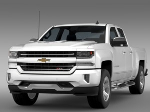 chevrolet silverado ltz z71 double cab gmtk2 st 3D Model