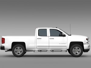 chevrolet silverado ltz z71 double cab gmtk2 st 3D Model
