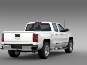 chevrolet silverado ltz z71 double cab gmtk2 st 3D Model