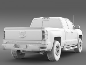 chevrolet silverado ltz z71 double cab gmtk2 st 3D Model