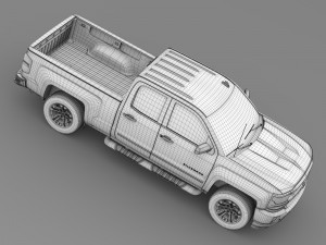 chevrolet silverado ltz z71 double cab gmtk2 st 3D Model