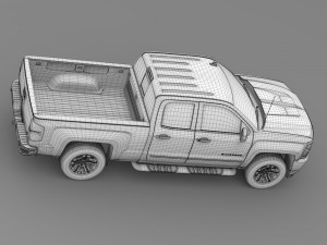 chevrolet silverado ltz z71 double cab gmtk2 st 3D Model