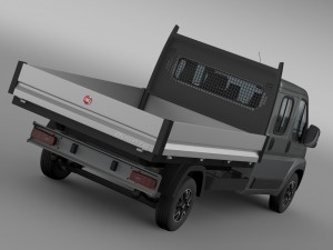 fiat ducato crew cab truck 2009-2014 3Dモデル