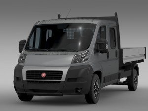 fiat ducato crew cab truck 2009-2014 3Dモデル