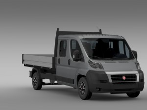 fiat ducato crew cab truck 2009-2014 3Dモデル