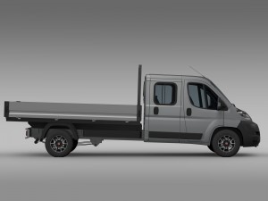 fiat ducato crew cab truck 2009-2014 3Dモデル