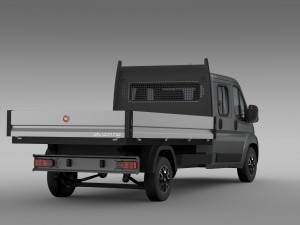 fiat ducato crew cab truck 2009-2014 3Dモデル
