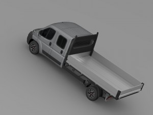 fiat ducato crew cab truck 2009-2014 3Dモデル