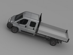 fiat ducato crew cab truck 2009-2014 3Dモデル