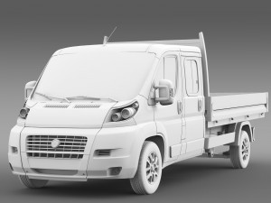 fiat ducato crew cab truck 2009-2014 3Dモデル