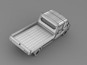 fiat ducato crew cab truck 2009-2014 3Dモデル