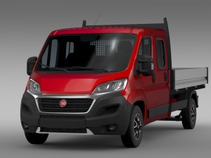fiat ducato crew cab truck 2016 3D Model