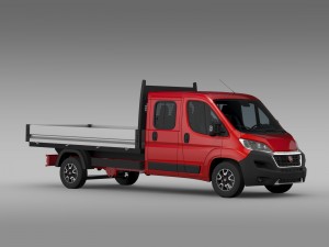 fiat ducato crew cab truck 2016 3D Model