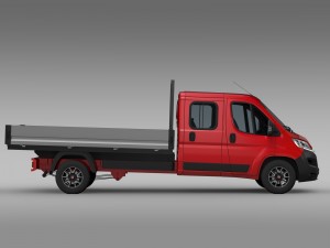 fiat ducato crew cab truck 2016 3D Model