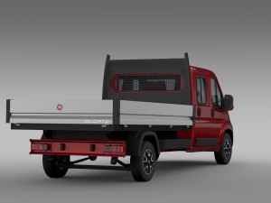 fiat ducato crew cab truck 2016 3D Model