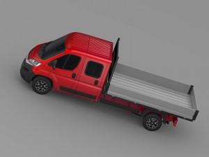 fiat ducato crew cab truck 2016 3D Model