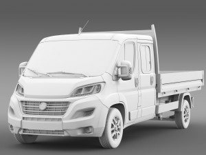fiat ducato crew cab truck 2016 3D Model