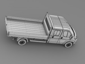 fiat ducato crew cab truck 2016 3D Model