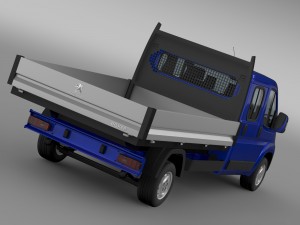 peugeot boxer crew cab truck 2016 Model 3D
