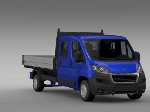 peugeot boxer crew cab truck 2016 Model 3D