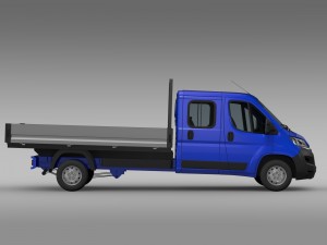 peugeot boxer crew cab truck 2016 Model 3D