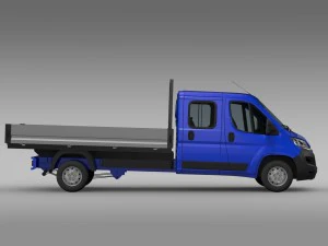 peugeot boxer crew cab truck 2016 3D Model