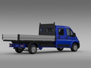 peugeot boxer crew cab truck 2016 Model 3D