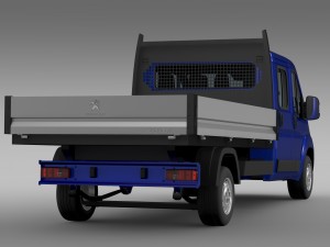 peugeot boxer crew cab truck 2016 Model 3D