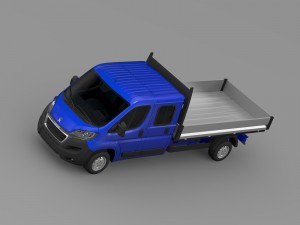 peugeot boxer crew cab truck 2016 Model 3D