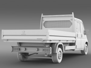 peugeot boxer crew cab truck 2016 Model 3D