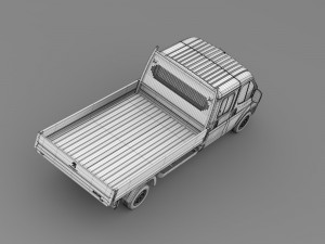 peugeot boxer crew cab truck 2016 Model 3D