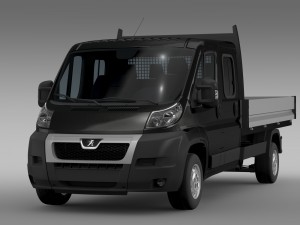 peugeot boxer crew cab truck 2009-2014 Modelo 3D