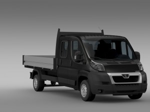 peugeot boxer crew cab truck 2009-2014 Modelo 3D