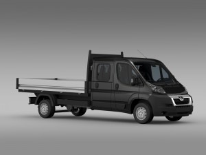 peugeot boxer crew cab truck 2009-2014 Modelo 3D