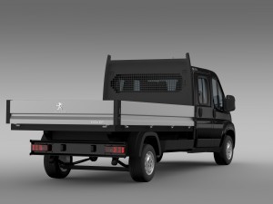 peugeot boxer crew cab truck 2009-2014 Modelo 3D