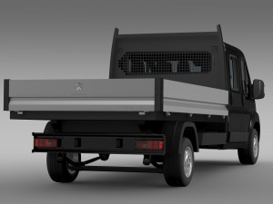 peugeot boxer crew cab truck 2009-2014 Modelo 3D