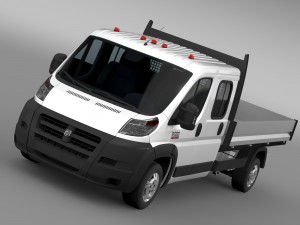 ram promaster cargo crew cab truck 2015 3Dモデル