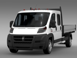 ram promaster cargo crew cab truck 2015 3D 模型